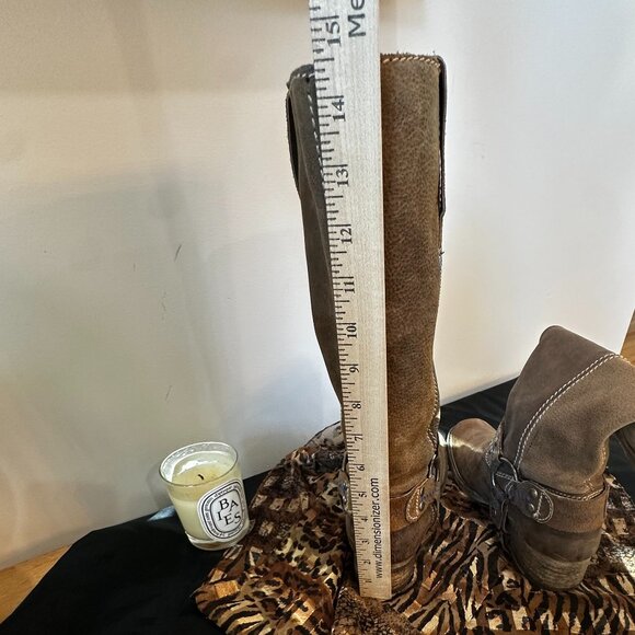 Bed Stu WMNS 8.5 Opal Brown Leather harness Boots distressed trend western boho - Picture 11 of 13